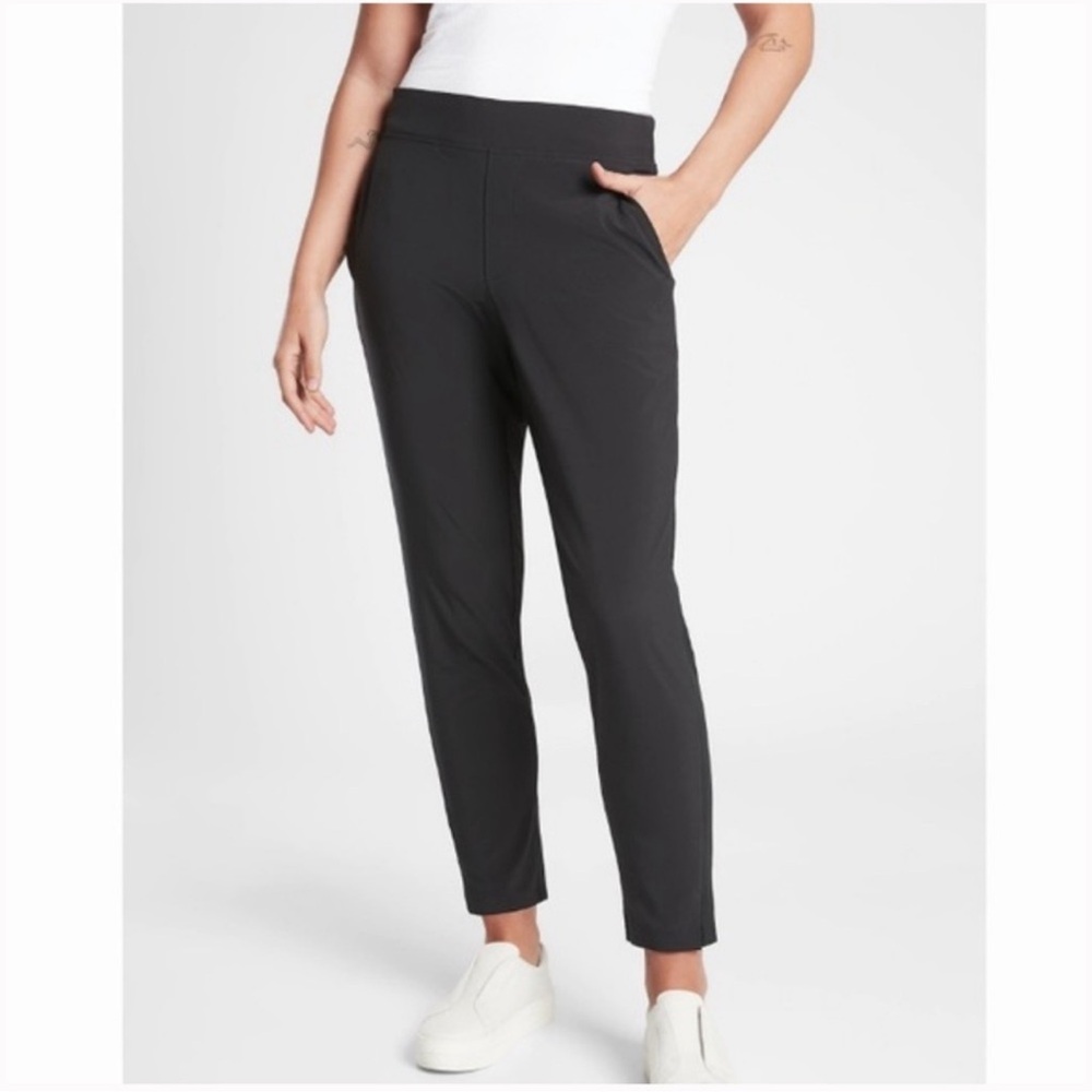 NWOT ATHLETA Brooklyn Ankle Pants Mid Rise Size 12 Black Women's